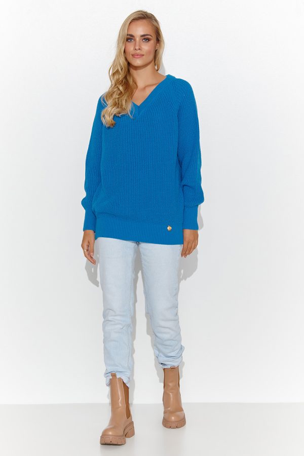 Blue Jumper in Sweaters, Pullovers, Jumpers, Turtlenecks, Boleros, Shrugs with Acrylic and Polyamide