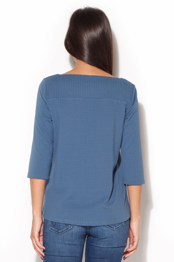 Blue Blouse in Women`s Blouses, Tunics with Spandex and Polyester