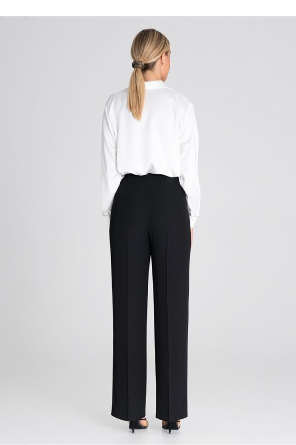 Black Trousers in Casual Pants For Women with Polyester