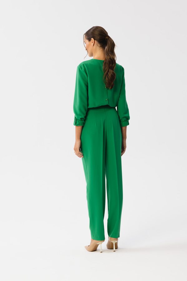Green Suit in Playsuits For Women with Spandex, Polyester and Viscose