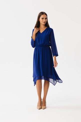 Blue Cocktail Dress in Formal Dresses, Cocktail Dresses with Polyester