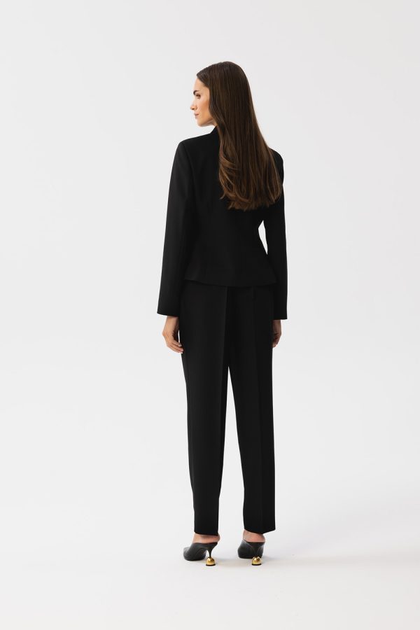 Black Jacket in Jackets, Vests For Women with Spandex, Polyester and Viscose