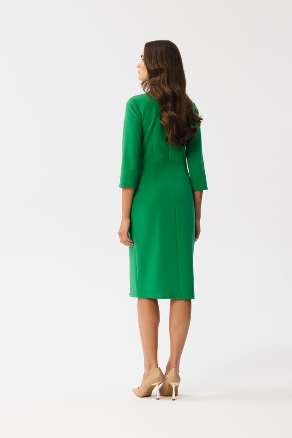 Green Daydress in Day Dresses with Spandex, Polyester and Viscose