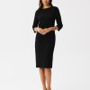 Black Daydress in Day Dresses with Spandex, Polyester and Viscose