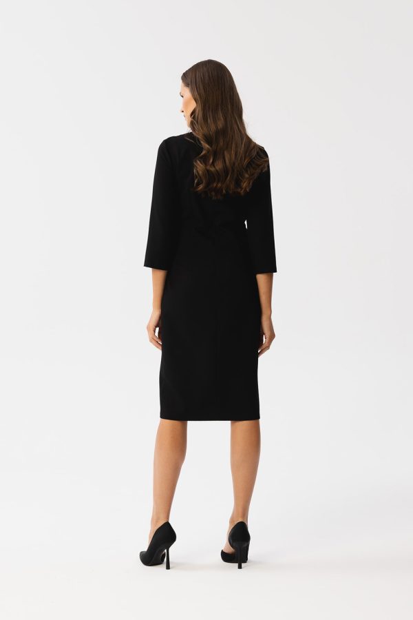 Black Daydress in Day Dresses with Spandex, Polyester and Viscose