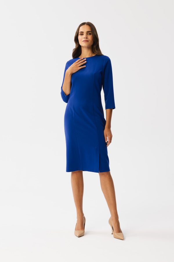 Blue Daydress in Day Dresses with Spandex, Polyester and Viscose