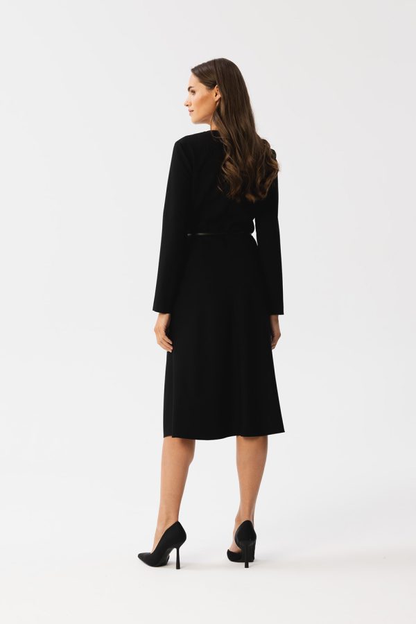 Black Daydress in Day Dresses with Spandex, Polyester and Viscose