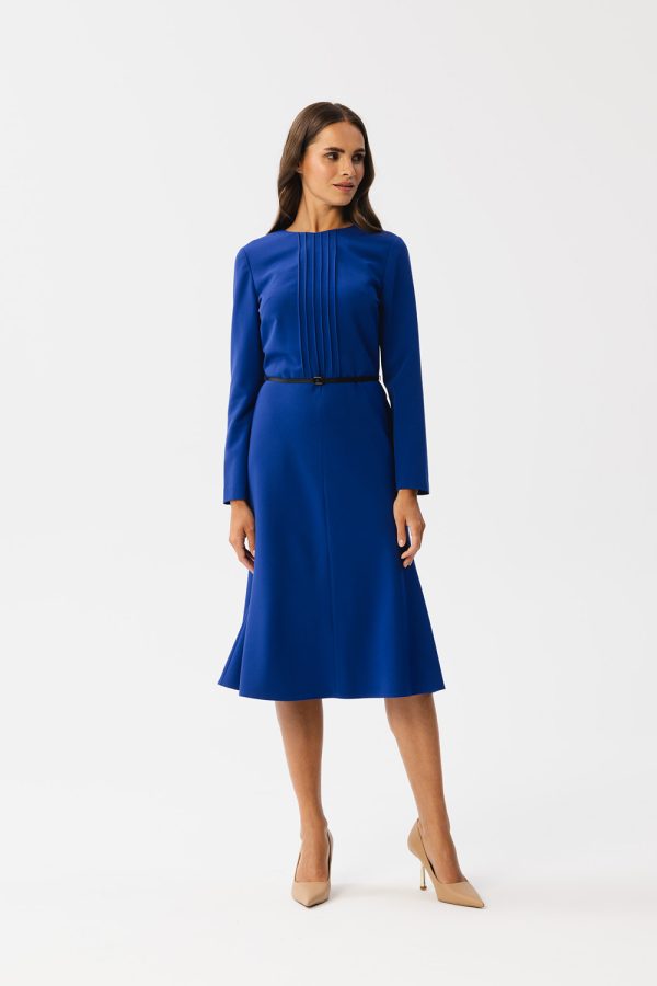 Blue Daydress in Day Dresses with Spandex, Polyester and Viscose