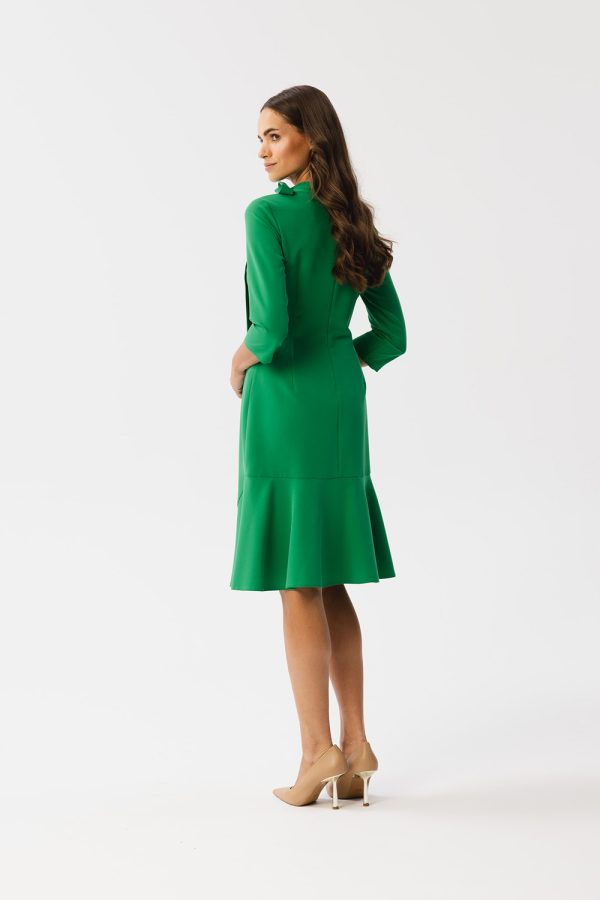 Green Daydress in Day Dresses with Spandex, Polyester and Viscose