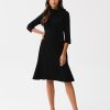 Black Daydress in Day Dresses with Spandex, Polyester and Viscose