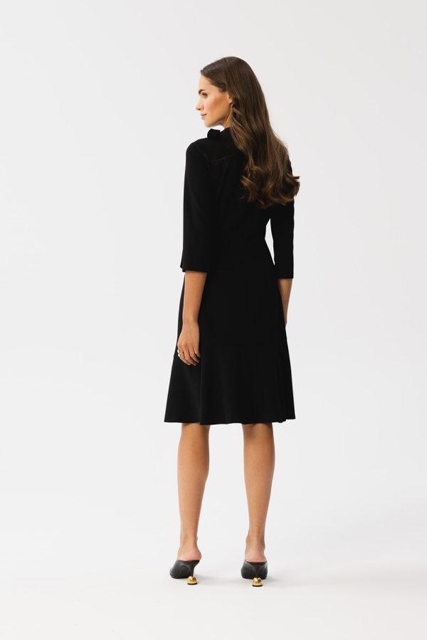 Black Daydress in Day Dresses with Spandex, Polyester and Viscose