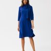 Blue Daydress in Day Dresses with Spandex, Polyester and Viscose