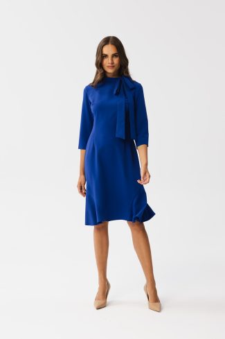 Blue Daydress in Day Dresses with Spandex, Polyester and Viscose
