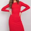 Red Daydress in Day Dresses with Cotton and Spandex