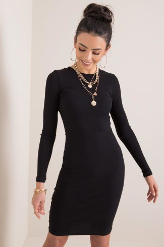 Black Daydress in Day Dresses with Cotton and Spandex