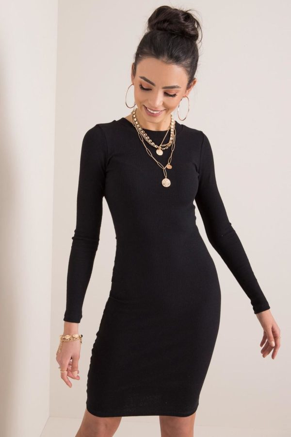 Black Daydress in Day Dresses with Cotton and Spandex