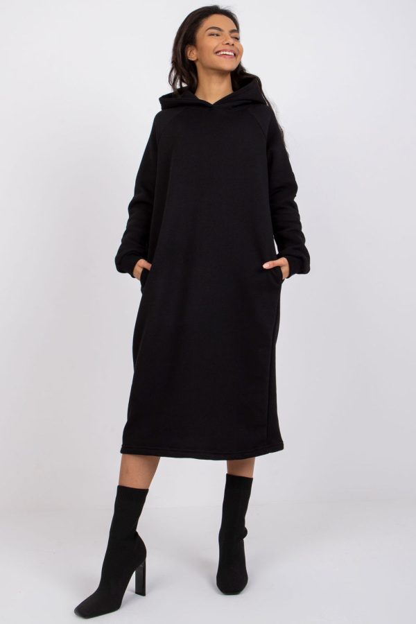 Black Daydress in Day Dresses with Cotton and Spandex