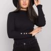 Black Blouse in Women`s Blouses, Tunics with Cotton and Spandex