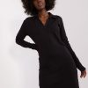 Black Daydress in Day Dresses with Cotton and Spandex