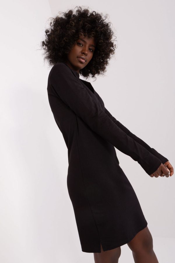 Black Daydress in Day Dresses with Cotton and Spandex