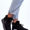 Black Sport Shoes in Women`s Athletic Shoes, Trainers, Sneakers with Fabric, Warmers, Footbed, Upper Height, Heel Height and Platform Height