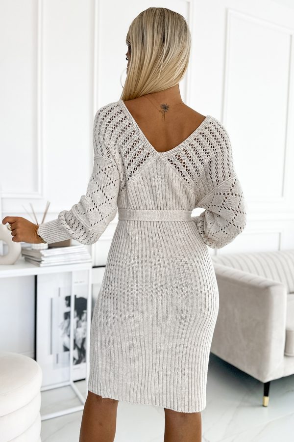 Beige Daydress in Day Dresses with Acrylic