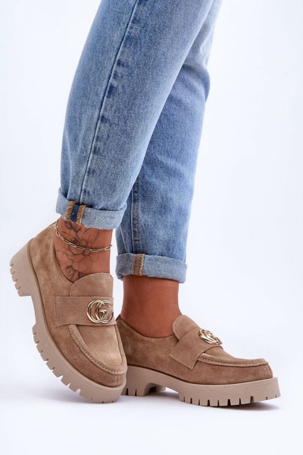 Beige Heeled Low Shoes in Women`s Ankle Boots & Booties with Fabric, Footbed, Upper Height and Heel Height