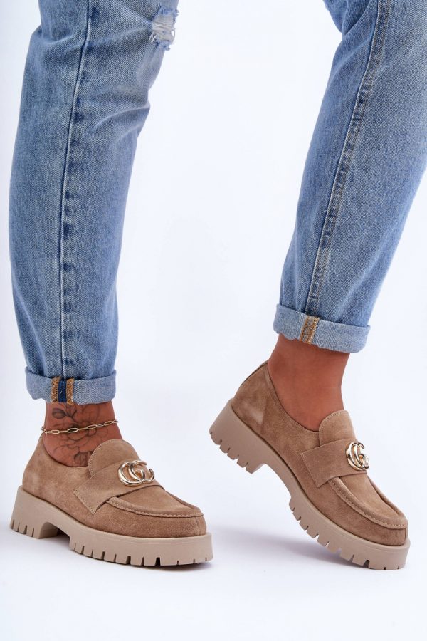Beige Heeled Low Shoes in Women`s Ankle Boots & Booties with Fabric, Footbed, Upper Height and Heel Height