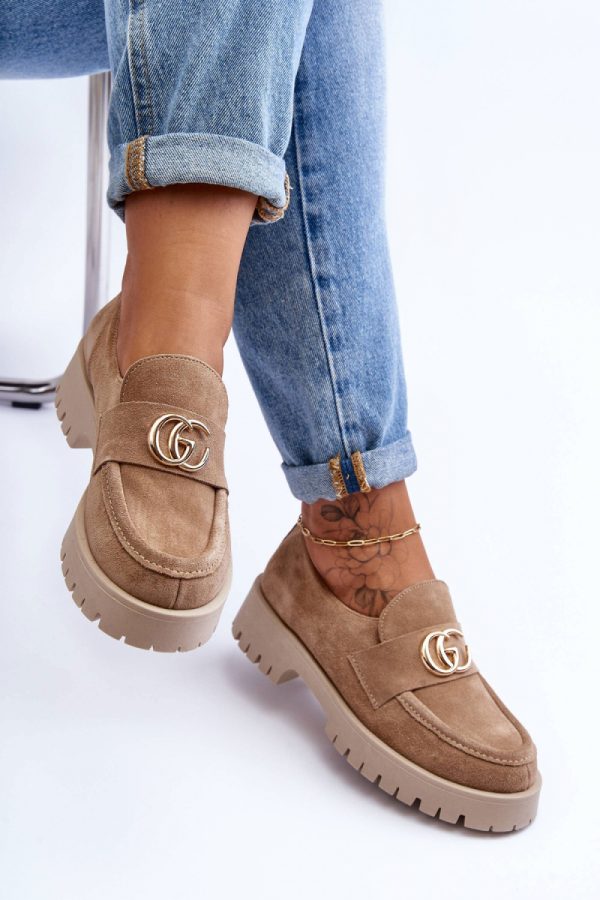 Beige Heeled Low Shoes in Women`s Ankle Boots & Booties with Fabric, Footbed, Upper Height and Heel Height