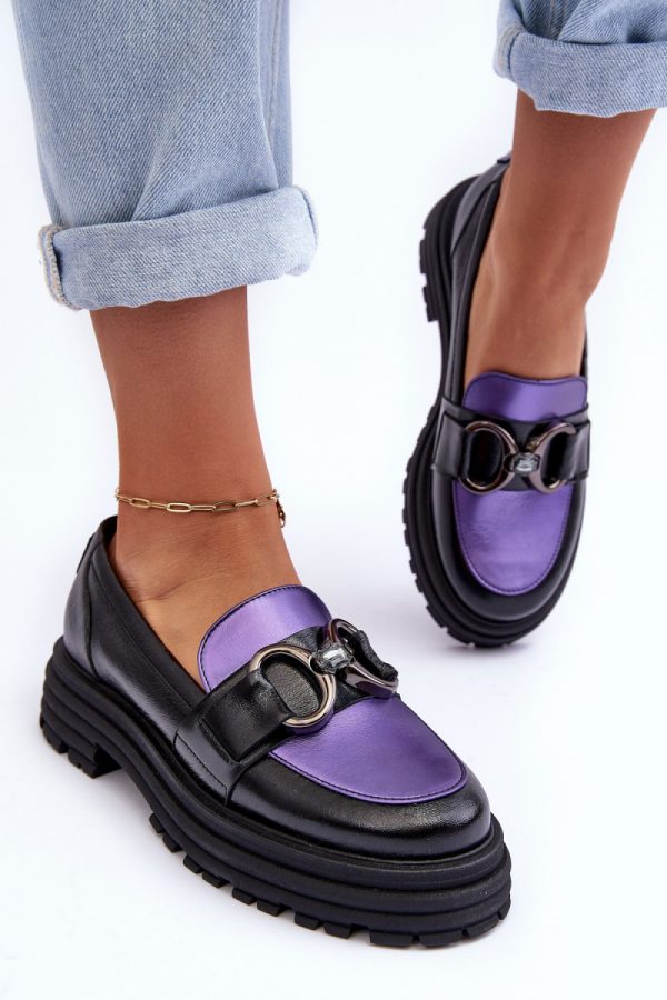 Black Loafers in Moccasins, Loafers with Fabric, Footbed, Upper Height and Heel Height