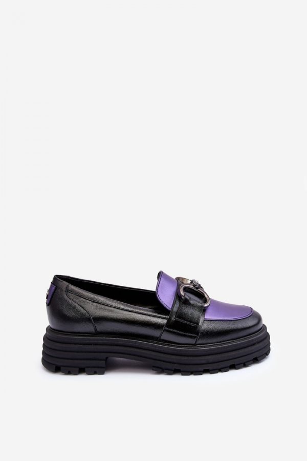 Black Loafers in Moccasins, Loafers with Fabric, Footbed, Upper Height and Heel Height