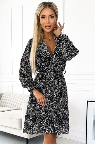 999063 Black Daydress in Day Dresses with Polyester