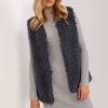 Grey Gilet in Women`s Coats, Jackets with Polyester