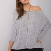 Grey Jumper in Sweaters, Pullovers, Jumpers, Turtlenecks, Boleros, Shrugs with Acrylic, Polyamide, Viscose and Wool