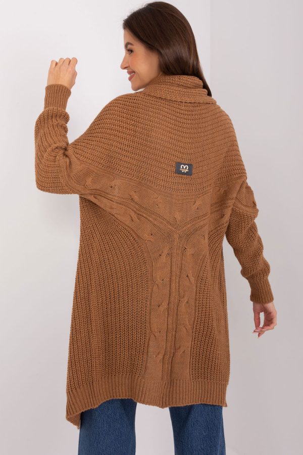 Brown Cardigan in Cardigans For Women, Ponchos with Acrylic and Polyester