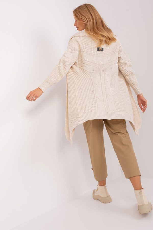 Beige Cardigan in Cardigans For Women, Ponchos with Acrylic and Polyester