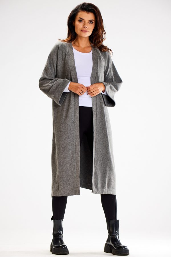 Grey Cardigan in Cardigans For Women, Ponchos with Nylon, PBT and Viscose