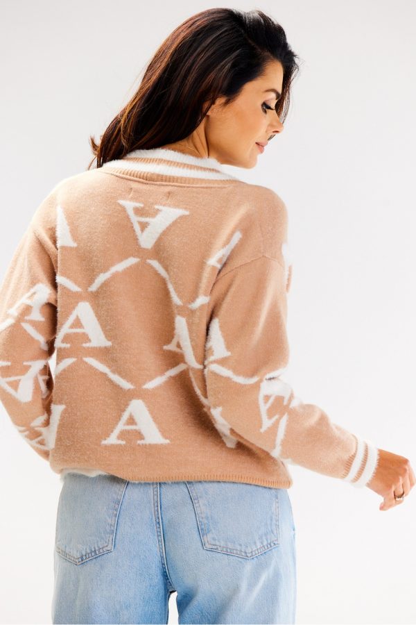 Beige Cardigan in Cardigans For Women, Ponchos with Nylon, PBT and Viscose