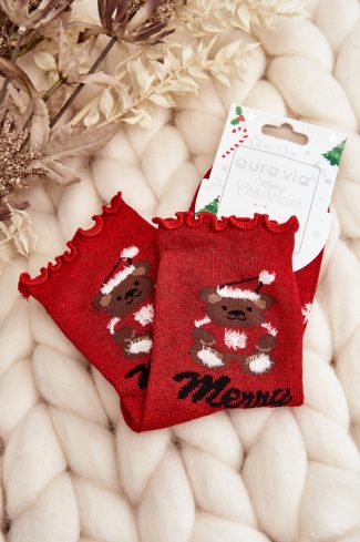 Red Socks in Hosiery, Legwear, Stockings And Tights For Women with Cotton, Spandex and Polyamide