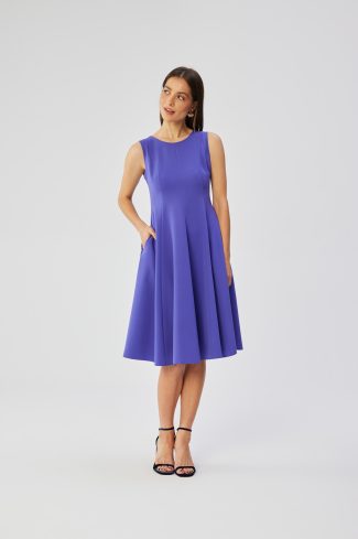 1019071.jpg Violet Daydress in Day Dresses with Spandex, Polyester and Viscose