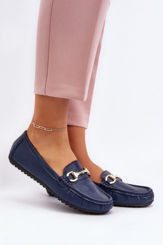 Blue Mocassin in Moccasins, Loafers with Fabric, Footbed and Upper Height