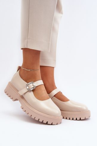 1021044.jpg Beige Heeled Low Shoes in Women`s Ankle Boots & Booties with Fabric, Footbed, Upper Height, Heel Height and Platform Height
