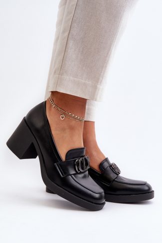 Black Heeled Low Shoes in Women`s Ankle Boots & Booties with Fabric, Footbed, Upper Height, Heel Height and Platform Height