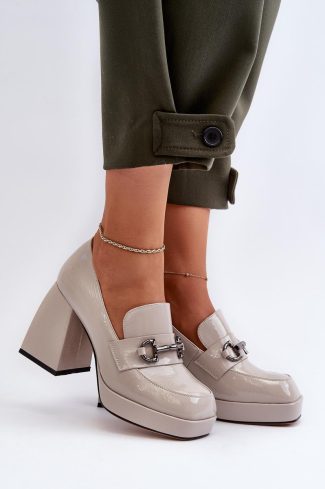 Grey Heeled Low Shoes in Women`s Ankle Boots & Booties with Fabric, Footbed, Upper Height, Heel Height and Platform Height