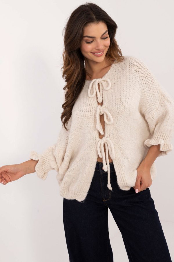 Beige Cardigan in Cardigans For Women, Ponchos with Acrylic, Lana, Polyamide and Viscose