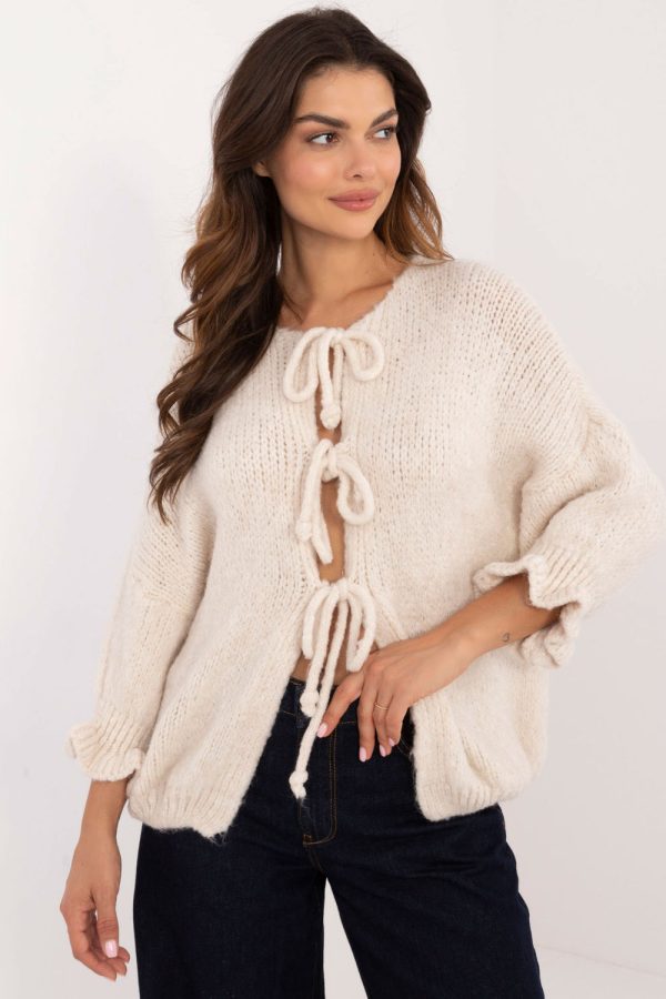 Beige Cardigan in Cardigans For Women, Ponchos with Acrylic, Lana, Polyamide and Viscose