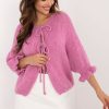 Pink Cardigan in Cardigans For Women, Ponchos with Acrylic, Lana, Polyamide and Viscose