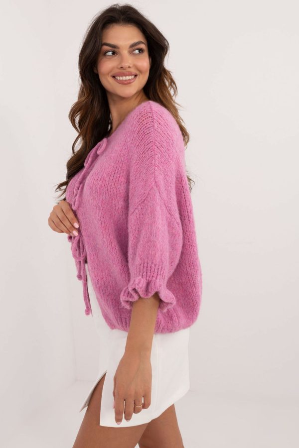Pink Cardigan in Cardigans For Women, Ponchos with Acrylic, Lana, Polyamide and Viscose