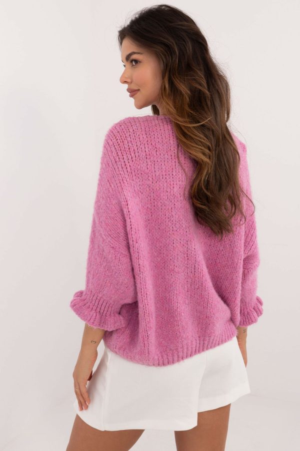 Pink Cardigan in Cardigans For Women, Ponchos with Acrylic, Lana, Polyamide and Viscose