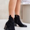 Black Heel Boots in Women`s Ankle Boots & Booties with Fabric, Warmers, Footbed, Upper Height and Heel Height